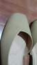 拔佳（Bata）淺口涼鞋女春季商場(chǎng)新款羊皮軟底側空通勤單鞋AFZ33AK4 杏色 35 曬單實(shí)拍圖