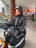 加仕高電動(dòng)車(chē)擋風(fēng)被防雨擋風(fēng)衣冬季保暖連體加絨加厚保暖連體防水護膝 XL(含帽子+把套)適合160-170cm 曬單實(shí)拍圖