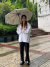 RAINLITE16骨雙龍骨彩膠防曬雨傘女晴雨兩用折疊傘防紫外線抗風便攜遮陽傘 芋泥椰奶-16根雙龍骨-彩膠防曬 曬單實拍圖