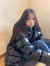 G.DUCKKIDS小黃鴨新款黑金羽絨服中大童冬季2024新款韓版連帽寬松過(guò)膝加厚保 黑金騎士黑 150 身高145-體重90以?xún)?曬單實(shí)拍圖