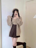 熒蒂軟糯慵懶風(fēng)針織衫開衫女春秋季2025新款冬季感寬松毛衣外套女上衣 咖色 M 曬單實(shí)拍圖