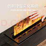 燁斯特3d智能霧化壁爐嵌入式電子壁爐歐式裝飾電視柜背景仿真火焰加濕器 暗耀磨砂全不銹鋼AI聲控1000mm 曬單實(shí)拍圖
