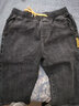棉致牛仔短褲男潮牌寬松夏季薄款6分直筒六分褲子夏天7分褲 1817黑灰色 31 腰圍2尺4 曬單實(shí)拍圖
