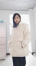 浪莎小個(gè)子羽絨棉服女款2024新款秋冬季寬松休閑保暖抽繩收腰棉衣外套 米白 L (100-110斤) 曬單實(shí)拍圖