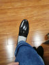 金利来男鞋商务正装鞋皮鞋男休闲鞋男士皮鞋豆豆鞋新款透气软底软皮正装 黑色皮鞋G515310502AAA 40 实拍图