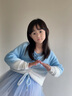 南瓜精靈兒童舞蹈服外套女童秋冬貂絨毛衣披肩芭蕾舞上衣中國舞練功跳舞衣 漸變藍 S （建議105-120cm） 曬單實(shí)拍圖