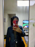 clotho Rennie品牌女裝小西裝外套女2025春秋新款韓版修身顯瘦氣質(zhì)百搭休閑西服 灰藍色 M 曬單實拍圖