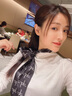 絲界【七夕禮物】真絲圍巾細(xì)窄長條桑蠶絲小絲巾女百搭飄帶洋氣薄領(lǐng)巾 黑色 18*40 曬單實(shí)拍圖