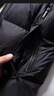 BESNOS意大利品牌鵝絨羽絨服中長(cháng)款加厚保暖冬裝2025冬季新款時(shí)尚連帽男 黑色 高端鵝絨 M 曬單實(shí)拍圖
