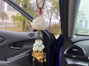 齊選汽車(chē)掛件高檔車(chē)內吊飾菩提蓮花車(chē)載掛件平安符后視鏡掛飾吊墜男女 天然菩提蓮花-綠色六寶墜+禮盒 曬單實(shí)拍圖