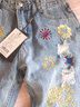vuzrmm輕奢潮牌2023新款刺繡破洞乞丐牛仔褲女夏季顯瘦寬松哈倫小腳褲 淺藍色1 29 曬單實(shí)拍圖