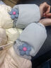 途尊袖套套袖成人秋冬季護袖短款防污干活袖筒可愛(ài)工作袖頭學(xué)生韓版 淡藍【防水大花朵】 曬單實(shí)拍圖
