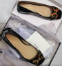 NINE WEST/玖熙低跟单鞋牛漆皮浅口方头金属饰扣工作女鞋NF445006FK 黑色38 实拍图