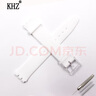 KHZ手表配件Swatch斯沃琪表帶超薄系列硅膠表帶適用于SFK397 SFK360 SFK361 白色 曬單實拍圖