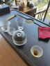 正揚(yáng) 玻璃蓋碗三才碗大號(hào)錘紋泡茶碗日式加厚鑲錫梅花茶杯套裝家用耐熱 玻璃(蓋碗)_錘紋款 曬單實(shí)拍圖