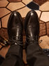 卡帝乐鳄鱼（CARTELO）男鞋英伦布洛克皮鞋男牛皮休闲潮流正装鞋9334 黑色 40 实拍图