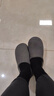 潔麗雅日式靜音棉拖鞋男士秋冬室內(nèi)情侶居家防滑軟底家用四季地板拖鞋女 深灰 40-41 【適合39-40碼】 曬單實(shí)拍圖