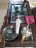 聚誉 功夫茶具整套茶具茶台烧水壶一体桌全自动实木茶盘现代茶台办公 冰裂绿+大万福瓷石盘 1件 实拍图