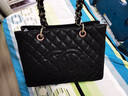 香奈兒（Chanel）【二手99新】香奈兒Chanel CF jumbo GST 黑色 荔枝皮 手提 單肩 女士手袋 女包 黑金 （99新閑置品2） 曬單實(shí)拍圖