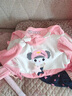 G.DUCKKIDS兒童套裝秋冬加絨2023新款0-7歲男女童冬季衛衣寶寶雙面絨兩件套 女孩-粉色 加厚 90 cm適合身高80-90cm2-3歲 曬單實(shí)拍圖