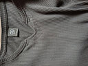 簡(jiǎn)束肌理螺紋打底衫男長(cháng)袖t恤V領(lǐng)修身緊身運動(dòng)純色棉質(zhì)春秋季內搭上衣 黑色 2XL /82kg左右 曬單實(shí)拍圖