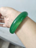 澤心雅玉 玉髓手鐲白月光瑪瑙玉髓綠鐲子少女清新綠色 內徑58-59（適合105斤-120斤） 曬單實(shí)拍圖