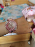 迦堤（Galtiscopio）手表女 歐美表  輕奢水晶女士手表 石英手表女 送女友 禮物 粉色 曬單實(shí)拍圖