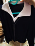 娜爾思（NAERSI）氣質(zhì)簡(jiǎn)約POLO領(lǐng)針織衫女新款通勤長(cháng)袖上衣 暗青紫色 3XL 曬單實(shí)拍圖