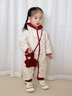 班喜迪嬰兒衣服秋冬裝女寶寶連體衣過年拜年服加厚小月齡冬季新年外出服 米色 80cm 曬單實拍圖