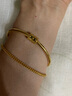 潮宏基足金黃金手鐲女金鐲子計價(jià) 亮 SDG30004296 約12.45g 曬單實(shí)拍圖