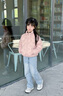 羅蒙兒童羽絨服2025新款秋冬款輕薄保暖男童女童短款外套大童冬裝 粉色【炫彩治愈色系】 130 曬單實(shí)拍圖