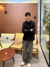 紅蜻蜓男女同款半拉鏈衛衣加絨運動(dòng)衣服春秋冬保暖打底衫外穿立領(lǐng)外套 黑色 男款 2XL 曬單實(shí)拍圖
