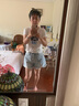 NY-RCE牛仔短褲女夏季新款破洞百搭黑色休閑闊腿褲 淺藍色 30 曬單實(shí)拍圖