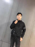 老者（LAOZHE）夾克外套男秋冬季加大碼男裝胖子連帽工裝加絨青少年潮流休閑寬松 221926黑色 XL(建議115-130斤) 曬單實(shí)拍圖