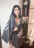 樂(lè )凱奇（LECAGE）運動(dòng)毛巾吸水速干浴巾男女健身游泳巾成人沙灘浴袍防曬巾 深咖色（160*80CM 帶暗扣） 曬單實(shí)拍圖