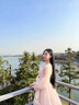 閃動(dòng)少女（SHANDONGSHAONV）別致獨特的裙子收腰2022秋季新款珠光粉霧海光澤感連衣裙早秋新款 珠光粉 【收藏關(guān)注店鋪優(yōu)先發(fā)貨哦】 S （建議80-95斤） 曬單實(shí)拍圖