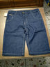 獅子聰    2025夏季牛仔短褲薄款直筒5分褲子男士馬褲五分褲休閑中褲 206藍色款+送8018深色 31(2尺4) 曬單實(shí)拍圖