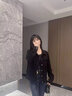 婭麗達(dá)美式復(fù)古短款牛仔外套女春季2024新款寬松休閑夾克上衣 黑色（A0） S 曬單實(shí)拍圖