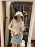 雅鹿修身顯瘦防曬衣女2025夏季新款冰絲涼感時尚小蠻腰防曬服女 藍灰色 L 【推薦105-115斤】 曬單實拍圖