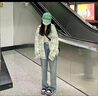 矜持范Polo領(lǐng)小香風(fēng)格子襯衫長(cháng)袖女韓版寬松慵懶風(fēng)復古開(kāi)衫衛衣外套女春 圖片色(原版高品質(zhì))_[優(yōu)質(zhì)棉 M _80-110斤 曬單實(shí)拍圖