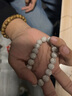 玄境堂脫脂星月菩提男女手鏈圓珠阿呆單圈手串正月順白籽佛珠文玩 圓珠12mm阿呆款（17顆+2顆備用） 曬單實(shí)拍圖