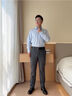 HECHTER【100%純棉】男士長(cháng)袖襯衫商務(wù)休閑免燙秋季通勤襯衣正裝高級感 【店長(cháng)推薦四季百搭款】天藍色 M (40) 曬單實(shí)拍圖