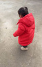 B.Duck小黃鴨童裝女童羽絨服中長(cháng)款冬裝新款兒童加厚保暖外套新年衣服紅 草莓紅 105 cm 曬單實(shí)拍圖