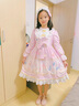 G.DUCKKIDS女童洛麗塔公主裙春秋冬2025新款3-15歲中大童小女孩lolita連衣裙 1292長(cháng)袖粉色【加頭飾】 140 曬單實(shí)拍圖