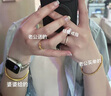 中國黃金（CHINA GOLD）足金999珍珠桃花黃金戒指活口送女友老婆生日禮物 凈金重約 3.6g 曬單實(shí)拍圖