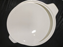 瓷秀源純白餐具創(chuàng  )意帶蓋湯盆湯鍋家用雙耳大碗大容量的湯碗陶瓷品鍋 雙耳品鍋2000ml 曬單實(shí)拍圖