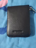 稻草人卡包男士名片夾頭層牛皮駕駛證夾商務(wù)錢(qián)包真皮防磁多卡位銀行卡套 A款-豎-黑色10卡位 曬單實(shí)拍圖