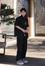 普戈斯胖子超大碼夏季男士短袖襯衫寬松大碼冰絲襯衣學(xué)生外套休閑套裝 【兩件裝】黑色襯衫+T恤 4XL 190斤至210斤可穿 曬單實拍圖