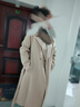 皮爾卡丹（pierre cardin）腰帶雙面羊絨大衣女中長(cháng)款2025秋冬新款顯瘦呢子大衣毛呢外套 抹茶色 L 曬單實(shí)拍圖