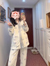 ARTFULMOM月子服秋冬款孕婦睡衣冬季產(chǎn)后哺乳孕期法蘭絨加厚喂奶家居服套裝 藍色蝴蝶 L【建議：90-125斤】 曬單實(shí)拍圖